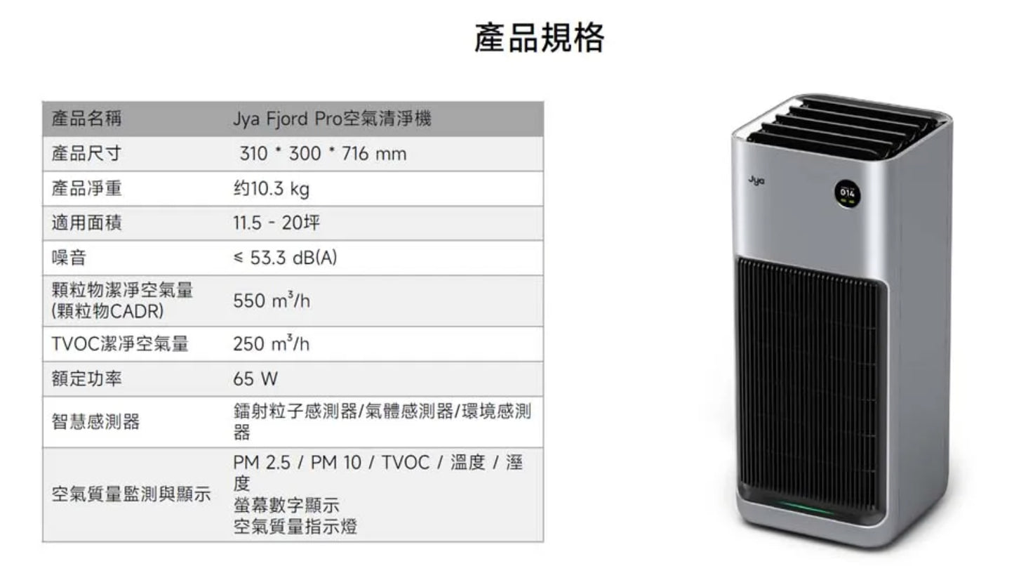 【JYA】 Fjord Pro 空氣清淨機