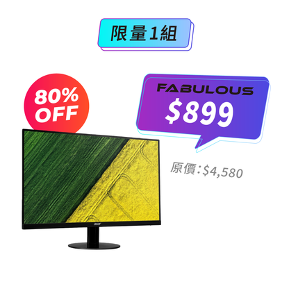 【Acer】SA220Q Abi 22型 IPS 薄邊框電腦螢幕