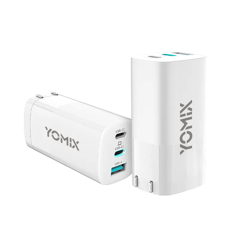 【YOMIX】65W氮化鎵PD三孔快充充電器