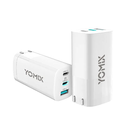 【YOMIX】65W氮化鎵PD三孔快充充電器