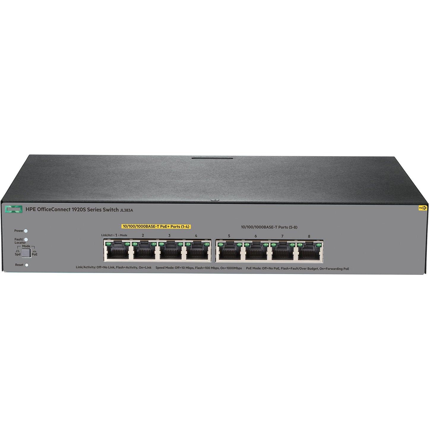 【HPE】OfficeConnect 1920S 8G PoE+ 65W 網管交換器
