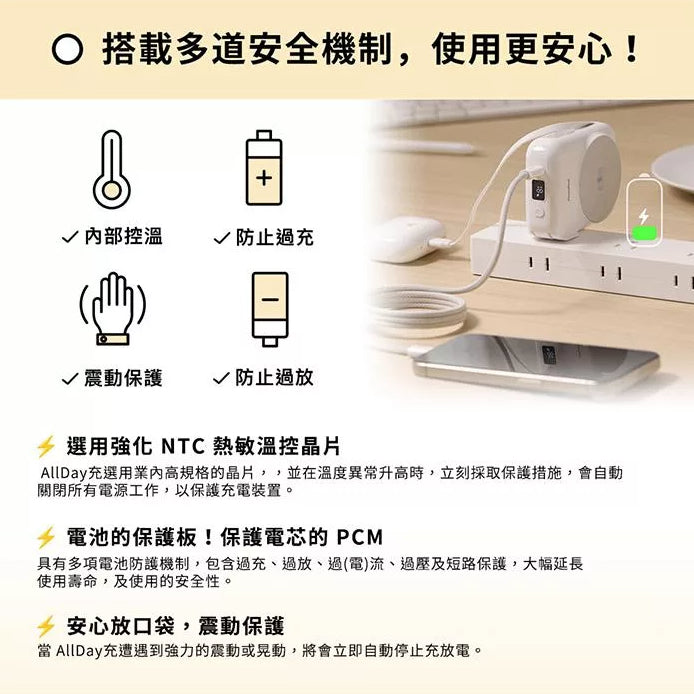 【PhotoFast】AllDay充 Qi2 多功能行動電源10000mAh