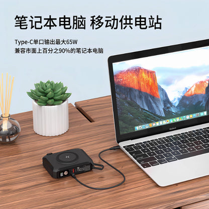 【全功能】65W 行動電源 (AC插頭、MagSafe無線充、自帶typeC線)