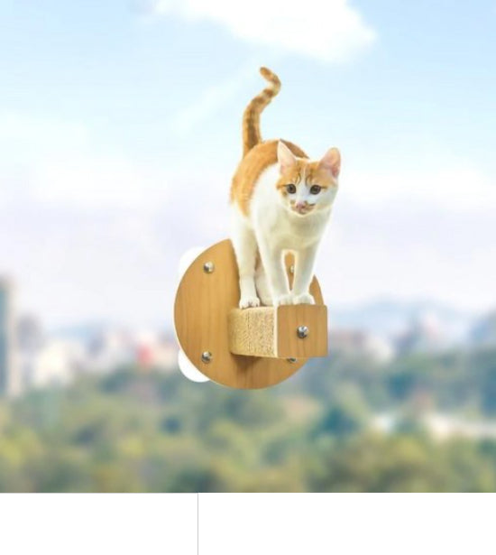 【LitoMON怪獸部落】吸盤式貓階梯 麻柱款