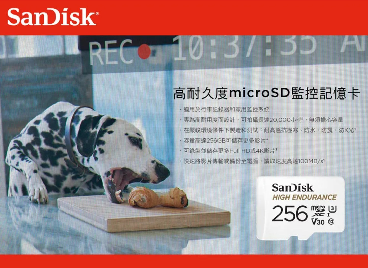 【Sandisk】行車記錄器/監控專用 超耐久 microSD記憶卡(含轉卡)