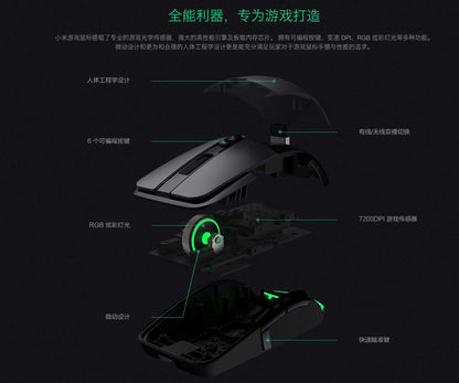 【小米】遊戲滑鼠 (有線/無線雙模式)
