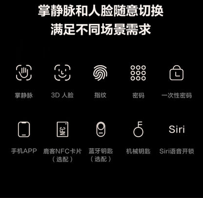 【Lockin鹿客】掌靜脈3D人臉智慧門鎖