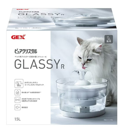 【GEX】GLASSY 愛貓智能型透涼感飲水器 1.5L