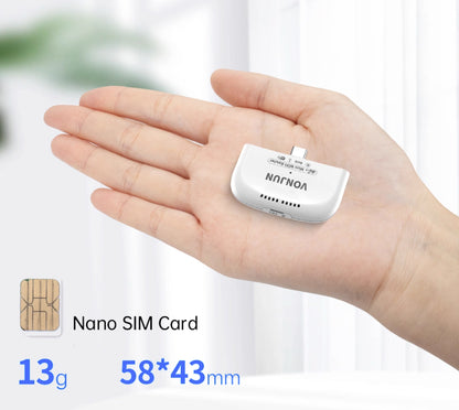 【VONJUN】卡片型 4G 隨身路由器 (WiFi/Type-C雙連線模式)