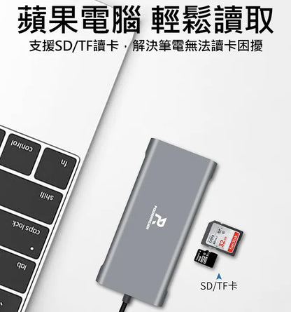 【PowerRider】11合1 Type-C PD充電傳輸HUB集線器