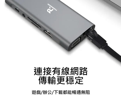 【PowerRider】11合1 Type-C PD充電傳輸HUB集線器