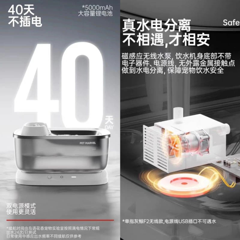 【鳥語花香】灰鯨F2 寵物無線自動飲水機(NW04WLS)