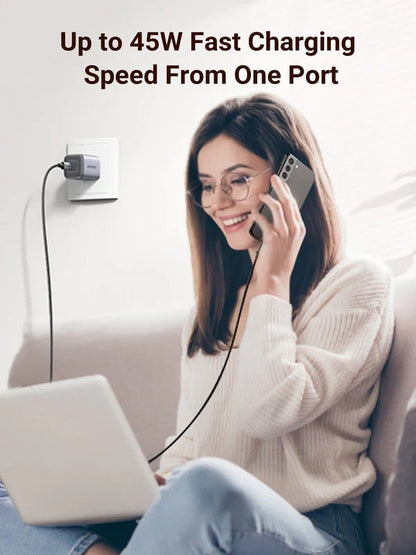 【UGREEN綠聯】45W GaN PD 快速充電器